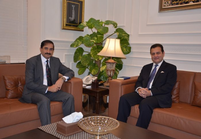 Senator Walid Iqbal, Chairman Senate Standing Committee on Defence, called on Lt Gen Mian Muhammad Hilal Hussain, HI(M) (Retd), Secy Def in his office at Ministry of Def, Rawalpindi –